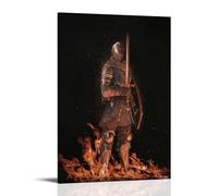 Dark Souls Game Chosen Undead in Flames Poster Decorative Painting Canvas Wall Art Living Room Poster Bedroom Painting Wall Art Picture Print Modern Family Room Decor 20 x 30 Inches (50 x 75 cm)