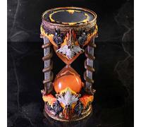 Nemesis Now Dark Souls Gwyn Sand Timer - Officially Licensed Dark Souls Merch for Fans, Fire-Themed Design with Coiled Serpent Pillars, Hand-Painted Resin