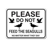 Dark Spark Decals Please Do Not Feed The Seagulls No Matter What They Say Caution Sign Vintage Metal Sign 8X12 Inches