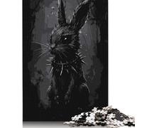 Dark Spiked Gothic Rabbitre Puzzles 1000 Pieces Paper Puzzles for Adults And Teenager Family Game Christmas Eve Gifts 1000pcs (38x26cm)