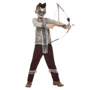 Dark Spirit Warrior Costume Set Smiffys Grey 10-12 Years