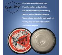 Dark Stag Matte Clay 100ml Firm hold matte zero-shine hair clay