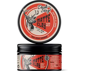 Dark Stag Matte Clay Hair Styling Clay, 100ml/3.5oz | Firm Hold, Professional Styling Product, Water Based, Easy to Wash, Matte Look No Shine, Coconut Fragrance