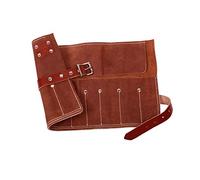 Dark Stag Professional Barber Leather Tool Storage Roll - For Hair Styling Scissors, Razors, Combs, Brushes and More