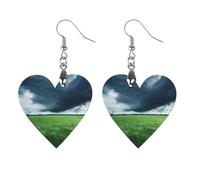 Dark Storm Clouds Women's Wooden Earring Drop Dangle Earrings Pendant Jewelry Love