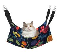 Dark Strawberry Blueberry Printed Pet Hammock - Sleeping Hammock For Cats, Rabbits, Ferrets, Puppies, Small Animals