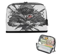 Dark Style Dangerous Cold Look Character Dagger Pencil Case Organizer Large Capacity Pen Case Cosmetic Simple Desk Organizer for Teens Preppy School estuche para lápices