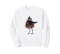 Dark Surreal Burning House Bird Gothic Art Sweatshirt