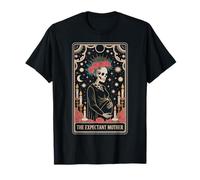 Dark Tarot The Expectant Mother Skeleton Moon Pregnancy T-Shirt