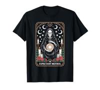 Dark Tarot The Expectant Mother Skeleton Moon Pregnancy T-Shirt