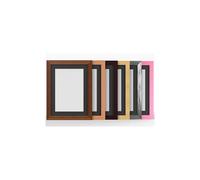 (Dark Teak Frame Black Mount, 10x8 Pic Size 9x7) MODERN Photo Picture Poster Frames with Black Mount 6 Colours Multi Sizes Dark Teak, Beech, Mahogany, Pine, Pewter, Pink