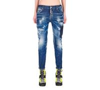 Dark Tiffany Cool Cropped Jeans - female - Dsquared2 - Slim Fit Jeans - Blue - XS - Jeans XS