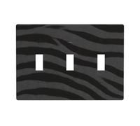 Dark Tiger Stripe 3 Gang Switch Plate Cover-Unbreakable Polycarbonate Wall Plate, Heat Resistant Toggle Switch Decor for Home
