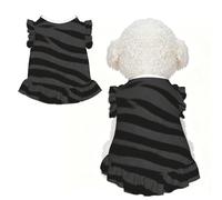 Dark Tiger Stripe L Pet Apparel for Small Dogs-Cute Summer Outfit for Puppy, Soft Breathable Pet Clothes for Cat