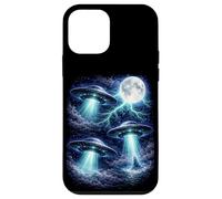 Dark UFOs Under the Moon - Vintage Fantasy Lightning Art Case for iPhone 12 mini