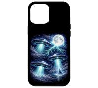 Dark UFOs Under the Moon - Vintage Fantasy Lightning Art Case for iPhone 12 Pro Max