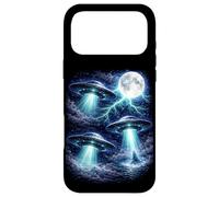 Dark UFOs Under the Moon - Vintage Fantasy Lightning Art Case for iPhone 17 Pro Max