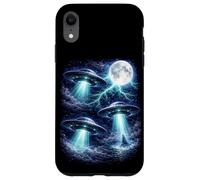 Dark UFOs Under the Moon - Vintage Fantasy Lightning Art Case for iPhone XR
