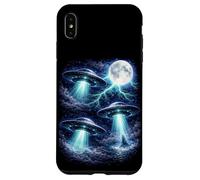 Dark UFOs Under the Moon - Vintage Fantasy Lightning Art Case for iPhone XS Max
