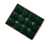 Dark Velvet Christmas Balls Luxury Velvet Xmas Tree Decorations Holiday Ornament for Home Set Party Decor Festival Christmas Wedding 12Pcs for Home 12Pcs balls Decoration For Plastic Ball 3.15