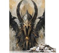 Dark Viking Horned Helmet Jigsaw Puzzle 1000 Pieces, Family Game
