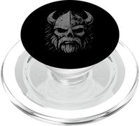 Dark Viking Norse Skull Helmet Norse Illustration PopSockets PopGrip for MagSafe