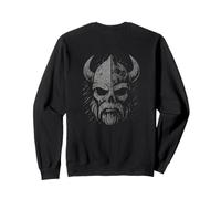 Dark Viking Norse Skull Helmet Norse Illustration Sweatshirt