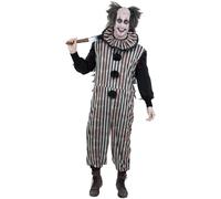 Dark Clown Vintage Clown Scary Mens Halloween Fancy Dress Outfit IT