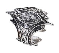 Dark Vintage Open Rings Gothic Adjustable Alloy Jewelry Unique Unisex Accessory for Everyday Wear Dark Vintage Adjustable Rings
