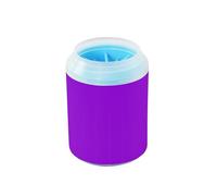Dark Violet Solid Color Pure Plain Portable Pet Paw Cleaner Cup Silicone Brush Soft Feet Bathing Brush for Small & Medium Dogs limpiador de patas para perro