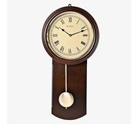 Widdop and Co Dark Walnut Finish Pendulum Wall Clock - W9905
