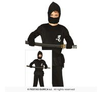 Dark Warrior Boys Ninja Martial Arts Chinese Ninjas Fancy Dress Costume Boys Age
