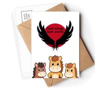 Dark Wings Dark Words Art Deco Fashion Postcards Envelopes Cards Mailing Year Horse