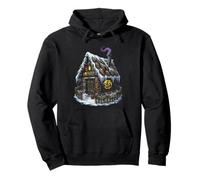 Dark Witch Cottagecore Gingerbread Yule Pagan Christmas Art Pullover Hoodie