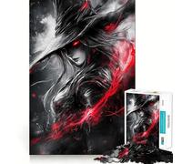 Dark Witch with Red Eyes Hard Jigsaw Puzzle for Adults 1000 Pieces Think Smart Serene Game Family Game Perfect Decor (38x26cm)