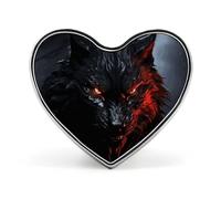 Dark Wolf Eye Button Pin Personalized Metal Round Badge for Backpack Clothing - Custom Photo Lapel Brooch Fantasy Gift