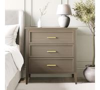 Dark Wood Chest of 3 Drawers - Delilah