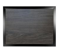 Dark Wood Lap Tray, Black Oak Grain Printed Cushioned Bean Bag Tray for Eating, Wooden Laptop Tray (Dark Oak, 4 Frame Choices)