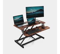 Dark Wood Standing Desk Converter