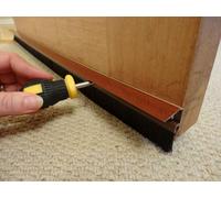 Dark Wood Stormguard Draught Excluder Premium Door Brush Seal Concealed Fixings 838mm