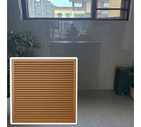 Dark Yellow/Gray/Brown Radiator Shelf 2 Cm Depth, Spring-Loaded Snap-on Air Vent Grille, Wall Louver Access Panel for Kitchen Cabinet/Home(Dark Yellow,H 40 CM L 40 CM)