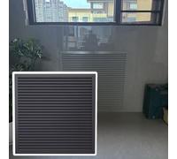 Dark Yellow/Gray/Brown Radiator Shelf 2 Cm Depth, Spring-Loaded Snap-on Air Vent Grille, Wall Louver Access Panel for Kitchen Cabinet/Home(Dark Gray,H 35 CM L 35 CM)