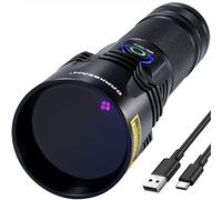 DARKBEAM UV Torch 365nm Black Light Wood's lamp, Rechargeable Blacklight, LED Ultraviolet Flashlight, 20W Powerful Pet Urine Detector, for Rock, Blood Tracking, Uranium Glass, A/C Leak, Resin Curing