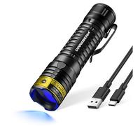 DARKBEAM UV Torch 365nm Blacklight LED Black Light, Mini but Powerful Woods Lamp Rechargeable Ultraviolet Flashlight USB -C, Pet Cat Urine Detector, for Uranium Glass, Amber, Rock, Resin Curing