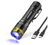 DARKBEAM UV Torch 395nm Blacklight LED Black Light, Mini but Powerful Woods Lamp Rechargeable Ultraviolet Flashlight USB -C, Pet Dog Urine Detector, for Uranium Glass, Amber, Mineral, Resin Curing