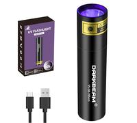 DARKBEAM UV Torch Black Light Flashlight 395nm, Mini & Powerful Woods Lamp USB -C LED Rechargeable Ultraviolet Blacklight Torches, Portable Pet Urine Detector - Curing Resin, Uranium Glass