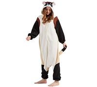 DarkCom Unisex Adult Hooded Pajamas Halloween Homewear Christmas Black-footed ferret Onesie One Piece Loungewear Nightwear XL