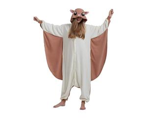 DarkCom Unisex Adult Hooded Pajamas Halloween Homewear Christmas Flying Squirrel Onesie One Piece Loungewear Nightwear M
