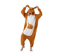 DarkCom Unisex Adult Hooded Pajamas Halloween Homewear Christmas Kangaroo Onesie One Piece Loungewear Nightwear L