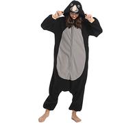 DarkCom Unisex Adult Hooded Pajamas Halloween Homewear Christmas Mole Rat Onesie One Piece Loungewear Nightwear S